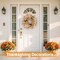 22 Inch Fall Wreaths for Front Door Outside Timer Function(Fall Wheat-268)22"D x 22"W x 5"H